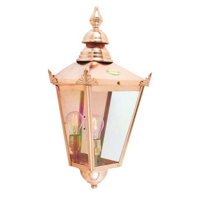 Elstead Chelsea 1 Light Outdoor Wall Half Lantern Light Copper Ip44E27 from B&Q