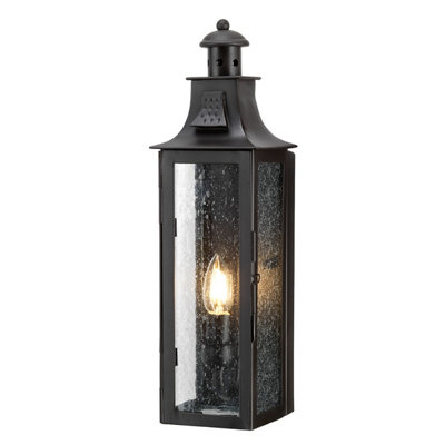 Elstead Stow 1 Light Outdoor Wall Lantern Light Old Bronze Ip44E14 from B&Q
