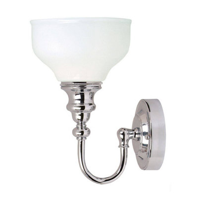 Luminosa Lighting Luminosa Cheadle 1 Light Bathroom Wall Light Polished Chrome Ip44G9 from B&Q