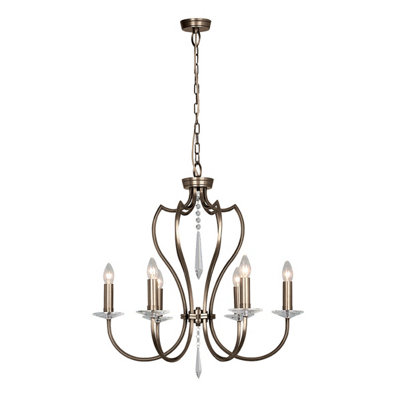 Elstead Lighting Pimlico 6 Light ChandelierDark Bronze from B&Q