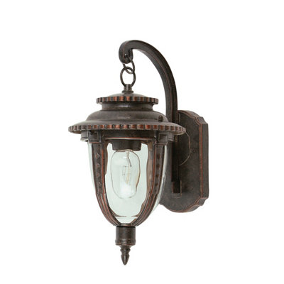 Elstead St Louis 1 Light Outdoor Medium Wall Lantern Light Weathered Bronze Ip44E27 from B&Q