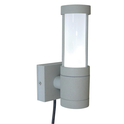 Elstead Lighting Beta Plain Wall LanternMatt Silver from B&Q