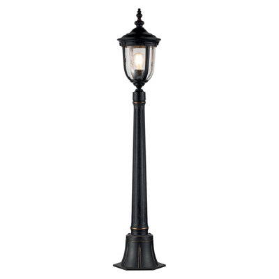 Luminosa Lighting Elstead Cleveland Outdoor Bollard Weathered BronzeIp44 from B&Q