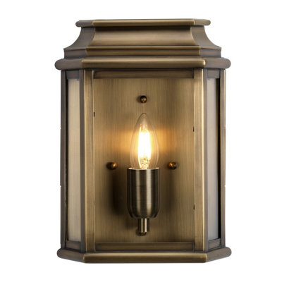 Elstead St Martins 1 Light Outdoor Wall Lantern Light Solid Brass Ip44, E27 B&Q