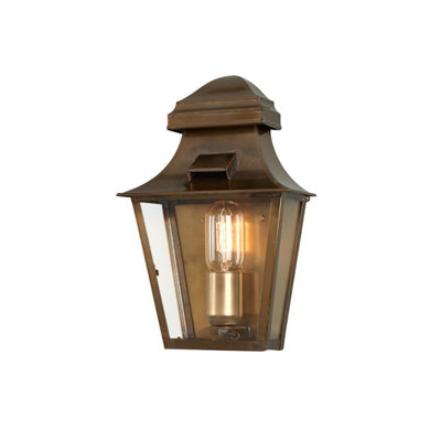 Elstead St Paul 1 Light Outdoor Wall Lantern Light Solid Brass Ip44E27 from B&Q