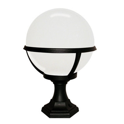 Elstead Glenbeigh 1 Light Outdoor Pedestal Lantern Black Ip44E27