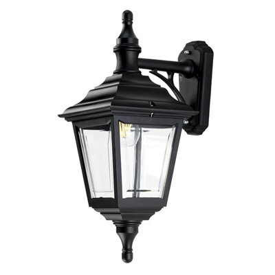 Elstead Kerry 1 Light Outdoor Coastal Wall Lantern Light Black Ip44E27