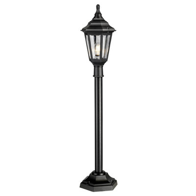 Elstead Kinsale 1 Light Outdoor Coastal Post Lantern Black Ip44E27 from B&Q