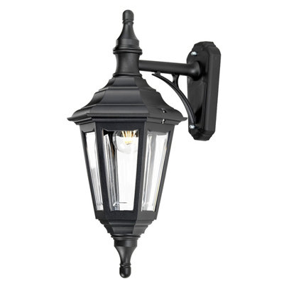 Elstead Kinsale 1 Light Outdoor Coastal Wall Lantern Light Black Ip44E27