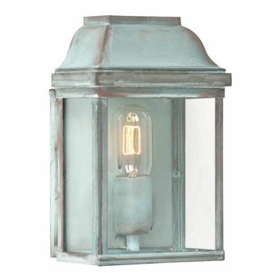 Elstead Victoria 1 Light Outdoor Wall Lantern Light Verdigris Ip44E27