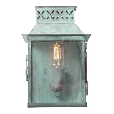 Elstead Lambeth Palace 1 Light Outdoor Wall Lantern Light Verdigris Ip44E27