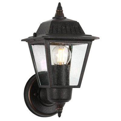 Elstead Highnam 1 Light Outdoor Wall Lantern Light Bronze Ip44E27