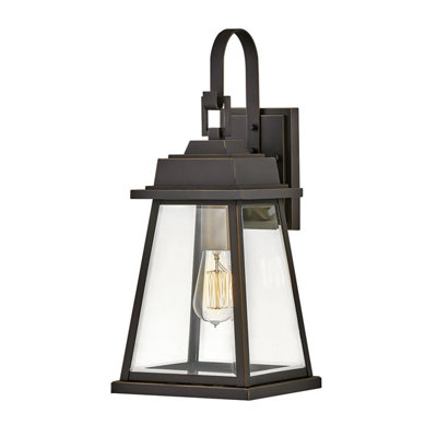 Luminosa Lighting Elstead Hinkley Bainbridge Outdoor Wall Lantern Oil Rubbed Bronze With Heritage Brass AccentsIp44 from B&Q