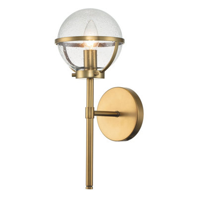 Luminosa Lighting Luminosa Hinkley Hollis Bathroom Wall Lamp Heritage BrassIp44 from B&Q
