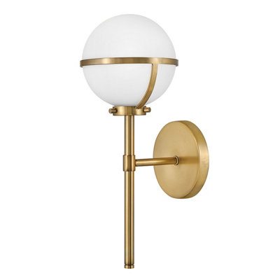 Luminosa Lighting Luminosa Hinkley Hollis Bathroom Wall Lamp Heritage BrassIp44 from B&Q