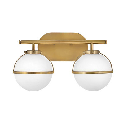 Luminosa Lighting Luminosa Hinkley Hollis Bathroom Wall Lamp Heritage BrassIp44 from B&Q