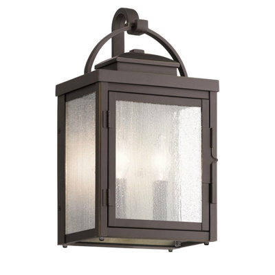 Luminosa Lighting Elstead Kichler Carlson Outdoor Wall Lantern Rubbed BronzeIp44 from B&Q