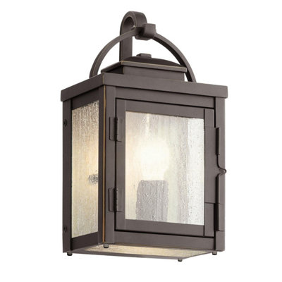 B&Q -  Elstead Kichler Carlson Outdoor Wall Lantern Rubbed BronzeIp44