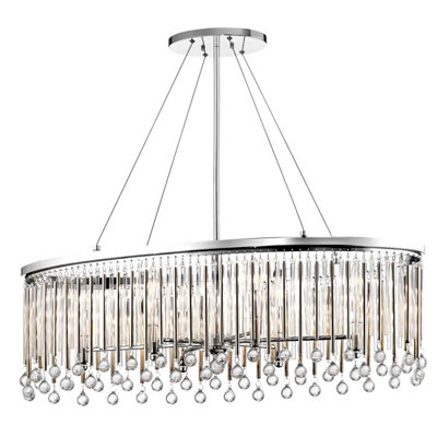 Luminosa Lighting Elstead Kichler Piper Pendant Ceiling Light Polished Chrome from B&Q