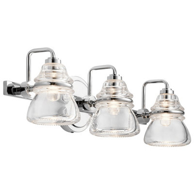 Luminosa Lighting Luminosa Kichler Talland Bathroom Wall Lamp Polished ChromeIp44 from B&Q