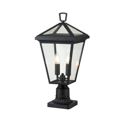 B&Q -  Elstead Hinkley Alford Place Outdoor Pedestal Light Museum BlackIp44