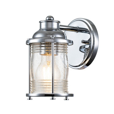 Luminosa Lighting Luminosa Kichler Ashland Bay Wall Lamp Polished ChromeIp44 from B&Q