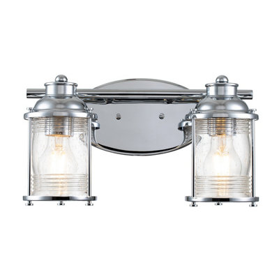 Luminosa Lighting Luminosa Kichler Ashland Bay Wall Lamp Polished ChromeIp44 from B&Q