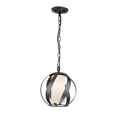 Luminosa Lighting Luminosa Quoizel Blacksmith Spherical Pendant Ceiling Light Old BlackIp44 from B&Q