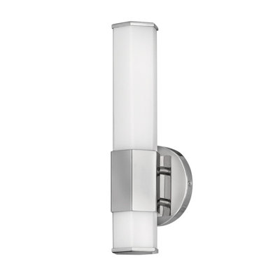 Luminosa Lighting Luminosa Hinkley Facet Integrated Led Bathroom Wall Lamp Polished Chrome3000KIp44 from B&Q