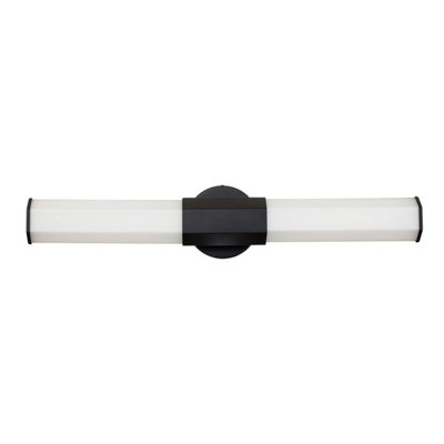 Luminosa Lighting Luminosa Hinkley Facet Integrated Led Bathroom Wall Lamp Matte Black3000KIp44 from B&Q