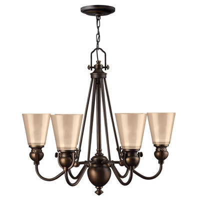 Elstead Mayflower 6 Light Multi Arm Chandelier Olde Bronze FinishE27