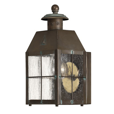 Luminosa Lighting Luminosa Hinkley Nantucket Outdoor Wall Lantern Aged BrassIp44 from B&Q
