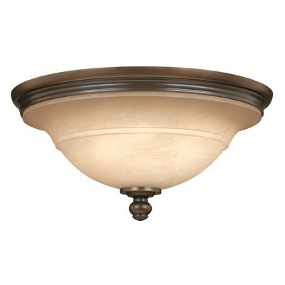 Elstead Plymouth 3 Light Semi Flush Ceiling Light Olde BronzeE27 from B&Q