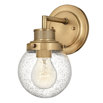 Luminosa Lighting Luminosa Hinkley Poppy Bathroom Wall Lamp Heritage BrassIp44 from B&Q