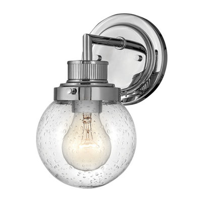 Luminosa Lighting Luminosa Hinkley Poppy Bathroom Wall Lamp Polished ChromeIp44 from B&Q