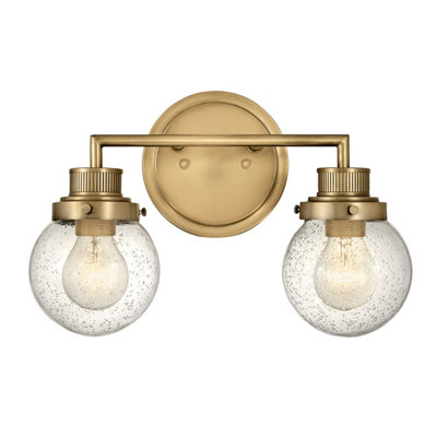 Luminosa Lighting Luminosa Hinkley Poppy Bathroom Wall Lamp Heritage BrassIp44 from B&Q