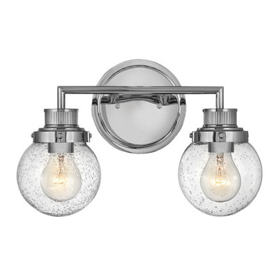 Luminosa Lighting Luminosa Hinkley Poppy Bathroom Wall Lamp Polished ChromeIp44 from B&Q