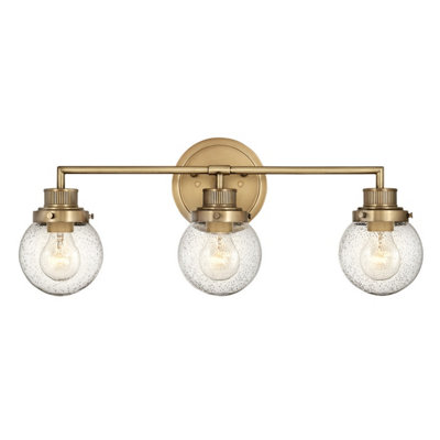 Luminosa Lighting Luminosa Hinkley Poppy Bathroom Wall Lamp Heritage BrassIp44 from B&Q