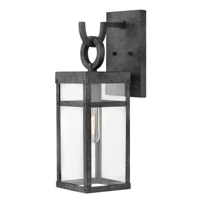 Luminosa Lighting Luminosa Hinkley Porter Outdoor Wall Lantern Aged ZincIp44 from B&Q