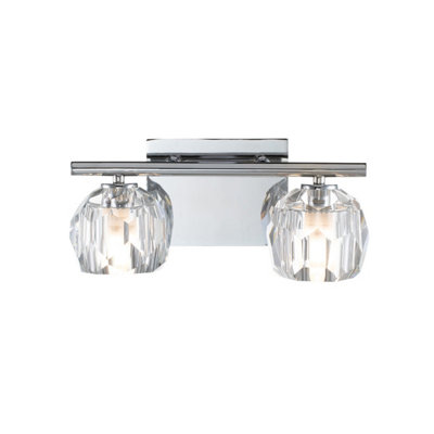 Luminosa Lighting Luminosa Quoizel Regalia Wall Lamp Polished Chrome3000KIp44 from B&Q