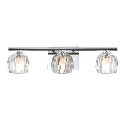 Luminosa Lighting Luminosa Quoizel Regalia Wall Lamp Polished Chrome3000KIp44 from B&Q