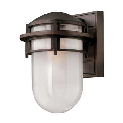 Elstead Reef 1 Light Small Outdoor Wall Lantern Victorian Bronze Ip44E27 from B&Q