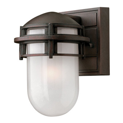 Elstead Reef 1 Light Outdoor Wall Lantern Victorian Bronze Ip44E27 from B&Q