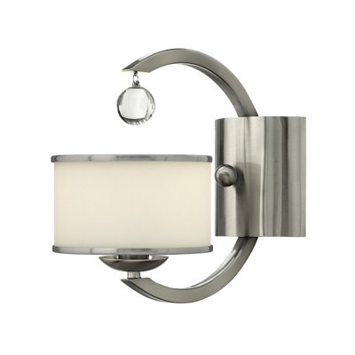 Elstead Lighting Monaco 1 Light Wall LightBrushed Nickel from B&Q