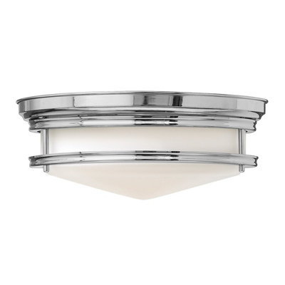 Elstead Hadley 3 Light Semi Flush Ceiling Light ChromeE27 from B&Q