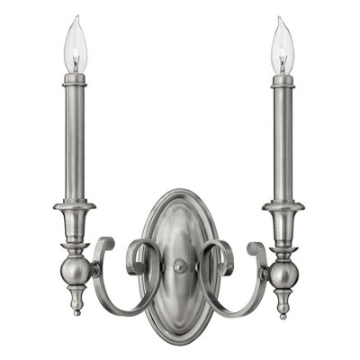 Elstead Lighting Yorktown 2 Light Wall LightAntique Nickel from B&Q