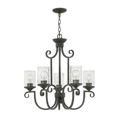 Luminosa Lighting Elstead Hinkley Casa 5 Light Chandelier Olde Black