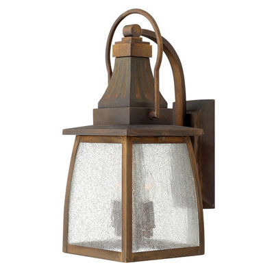 Elstead Montauk 2 Light Outdoor Small Wall Lantern Light Sienna Ip44E14 from B&Q
