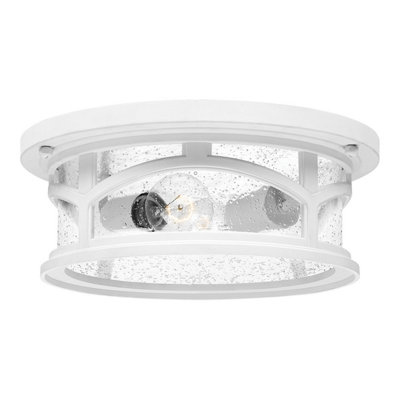 Luminosa Lighting Elstead Marblehead Outdoor 2 Light Flush MountWhiteIp44E27 from B&Q