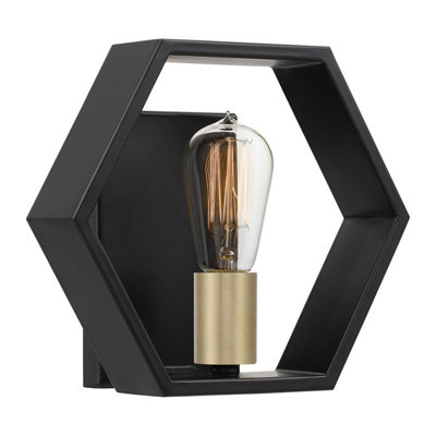 Luminosa Lighting Elstead Quoizel Bismarck Wall Lamp Earth Black from B&Q